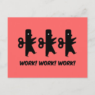 Funny work postcard