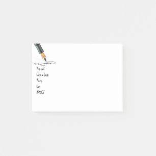 Funny Work Quote I am the Boss Post-it Notes