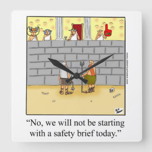 Funny "Work Safety" Humor Wall Clock