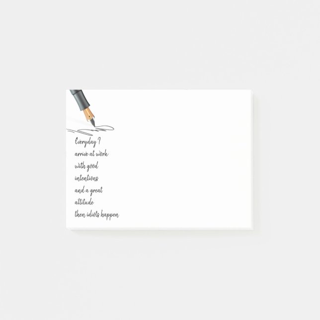 Funny Work Saying Funny Quote Notes (Front)