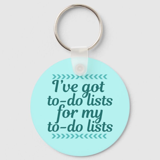 Funny Workaholic Key Ring (Front)