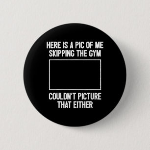 Funny Workout Bodybuilding Fitness I Picture Skipp 6 Cm Round Badge