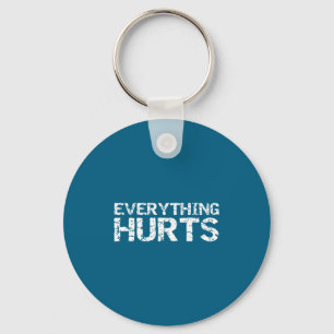 Funny Workout Gift For Men Distressed Everything H Key Ring