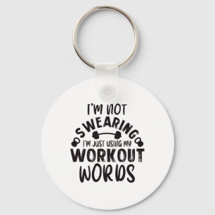 Funny Workout Gym Quote Weightlifting Exercise Bod Key Ring