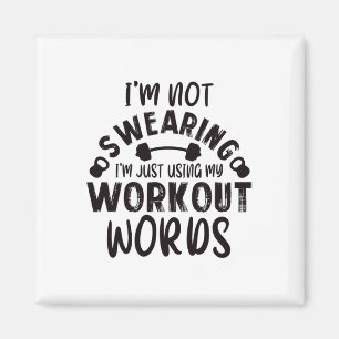Funny Workout Gym Quote Weightlifting Exercise Bod Magnet
