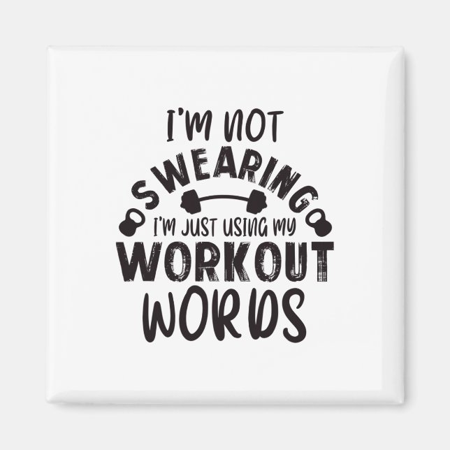 Funny Workout Gym Quote Weightlifting Exercise Bod Magnet (Front)