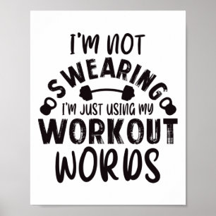 Funny Workout Gym Quote Weightlifting Exercise Bod Poster