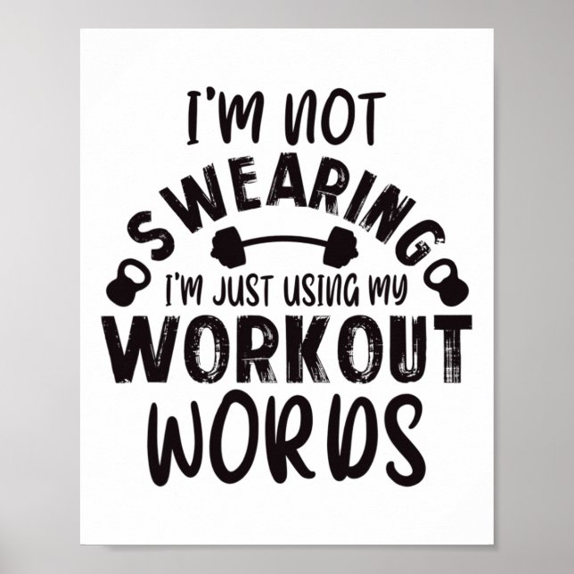 Funny Workout Gym Quote Weightlifting Exercise Bod Poster (Front)