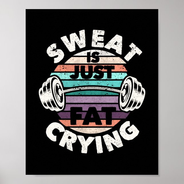 Funny workout gym weight lifting poster (Front)