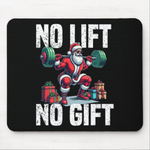 Funny Workout Lifting Christmas Santa Squat Gym Bo Mouse Pad
