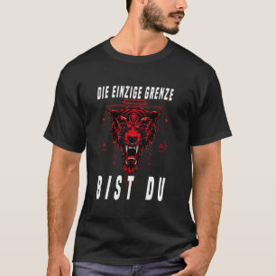 Funny Workout Single Border Wolf Red T-Shirt