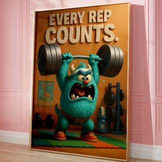 Funny Workout Wall Art | Motivational Fitness Art