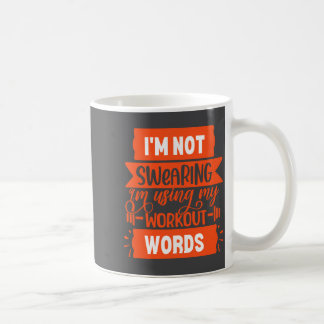 Funny Workout Words Orange Gym  Coffee Mug