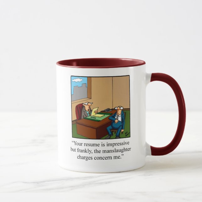 Funny Workplace Impressive Resume Mug (Right)