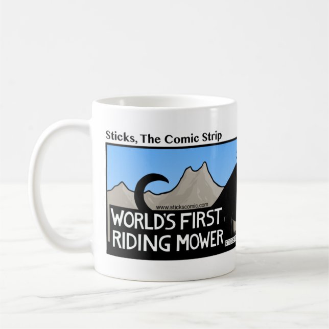 Funny World's 1st Riding Mower Stickman Mug - 077 (Left)