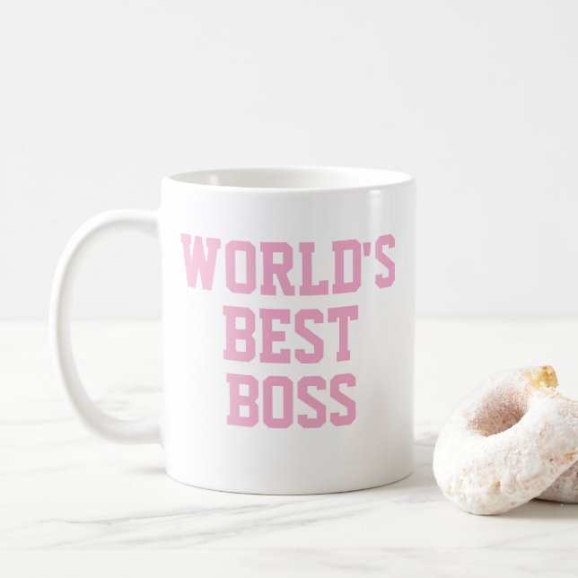 Funny worlds best boss coffee mug (With Donut)