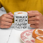 Funny World's Best Farter Father Coffee Mug<br><div class="desc">This funny coffee mug features text image "World's Best Farter Father" in black. Perfect for the humourous dad in your life.</div>