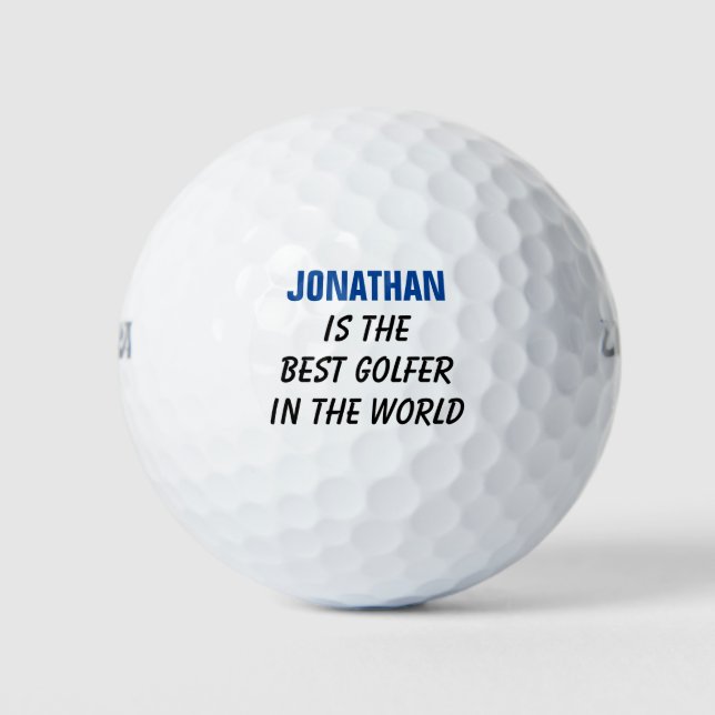 Funny World's Best Golfer Golf Balls (Front)