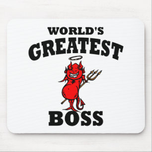 Funny World's Greatest Bos Mouse Pad