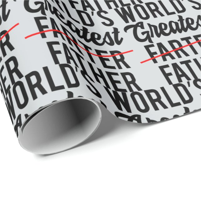Funny World's greatest farter Father Wrapping Paper (Roll Corner)