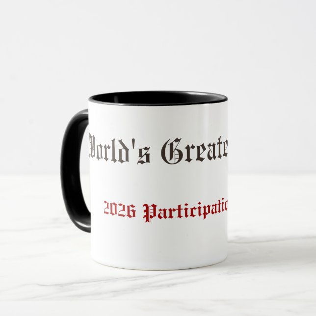 Funny World's Greatest Father Participation Award  Mug (Front Left)