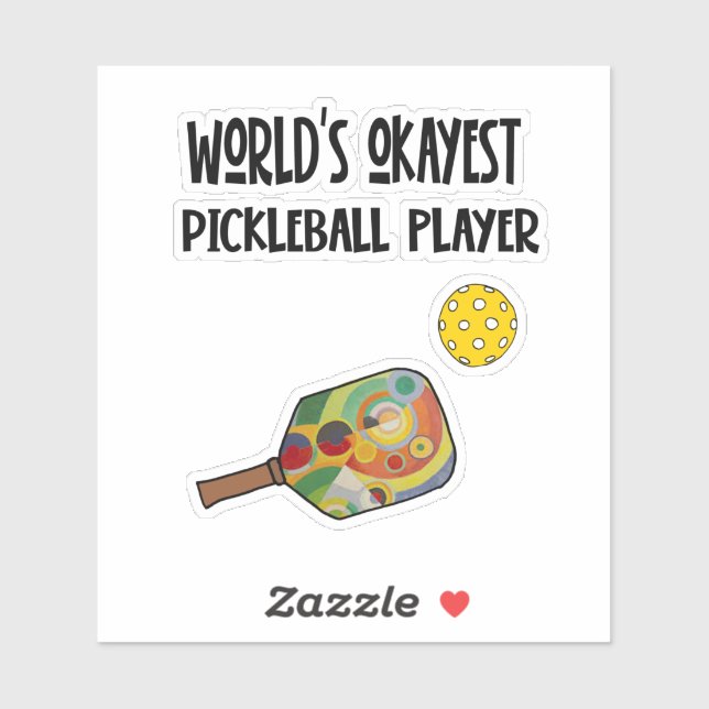 Funny World's Okayest Pickleball Player Sports (Sheet)