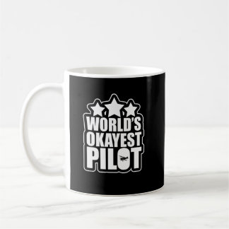 Funny World's Okayest Pilot Aeroplane Coffee Mug