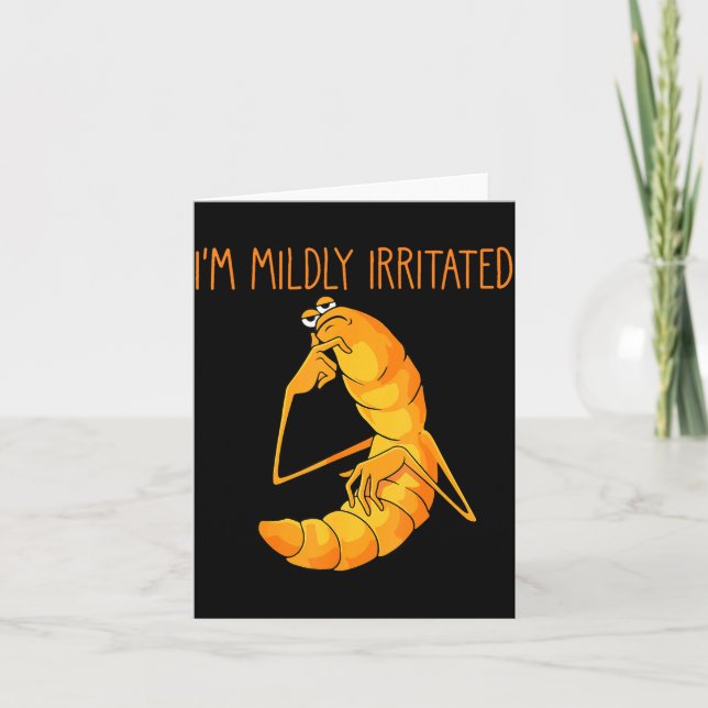 Funny Worm Meme I'm Mildly Irritated Marcus Mens W Card (Front)