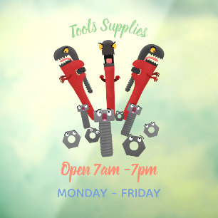 Funny wrench monster tools humour cartoon 