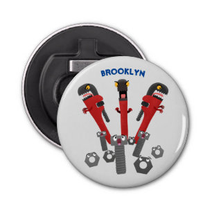 Funny wrench monster tools humour cartoon  bottle opener