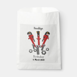 Funny wrench monster tools humour cartoon favour bag