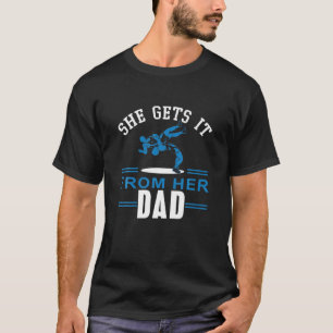 Funny Wrestlers Quote Cool Girl Wrestling For Dad T-Shirt
