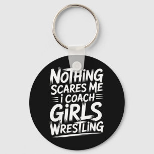 Funny Wrestling Coach Art for Men Women Coach Key Ring
