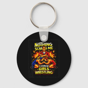Funny Wrestling Coach Art for Men Women Coach Key Ring