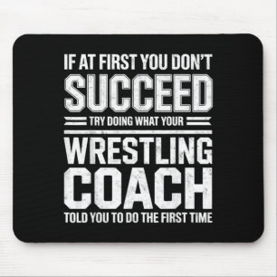 Funny Wrestling Coach Wrestler Martial Arts Combat Mouse Pad