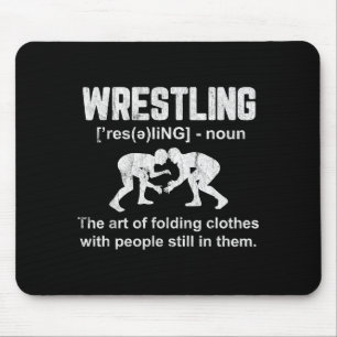 Funny Wrestling Definition Wrestler Boys Mens Teen Mouse Pad