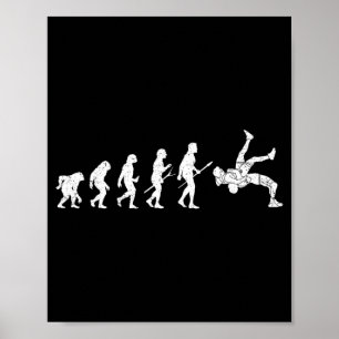 Funny Wrestling Evolution of Wrestler Martial Arts Poster