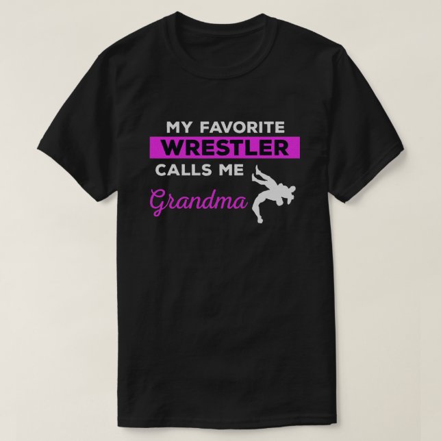 Funny Wrestling Grandma  Gift T-Shirt (Design Front)