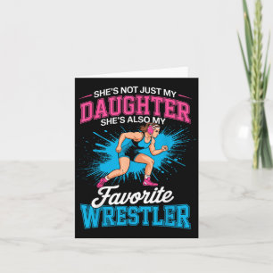 Funny Wrestling Mum Dad Daughter Girl Wrestler Card