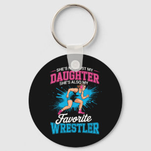 Funny Wrestling Mum Dad Daughter Girl Wrestler Key Ring