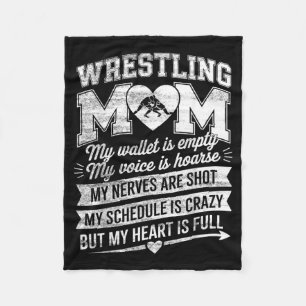 Funny Wrestling Mum Wrestler Mother Martial Arts Fleece Blanket