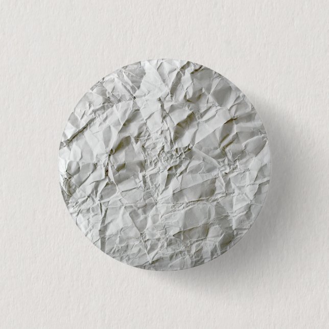 Funny wrinkled paper 3 cm round badge (Front)