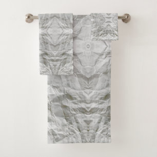 Funny wrinkled paper bath towel set