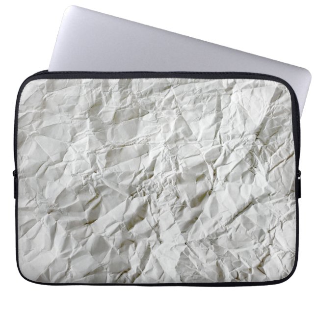 Funny wrinkled paper laptop sleeve (Front)