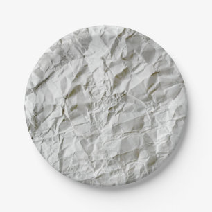 Funny wrinkled paper plate