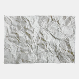 Funny wrinkled paper tea towel