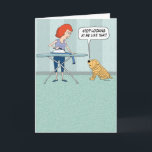 Funny Wrinkly Shar-Pei Dog Birthday Card<br><div class="desc">Here's a funny birthday card featuring a wrinkly Shar-Pei,  who doesn't like the thought of having its wrinkles ironed. Be proud of those wrinkles,  Dog!  

Thanks for choosing this original design by © Chuck Ingwersen. I post cartoons every day on Instagram: https://www.instagram.com/captainscratchy</div>