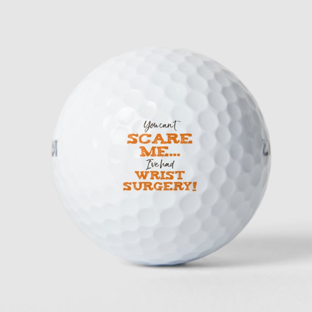 Funny Wrist Surgery Recovery Golf Balls (Front)