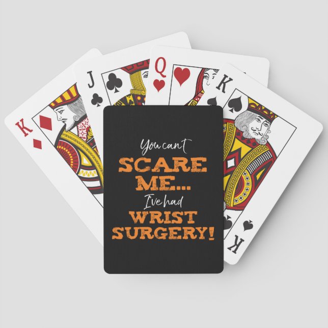 Funny Wrist Surgery Recovery Playing Cards (Back)