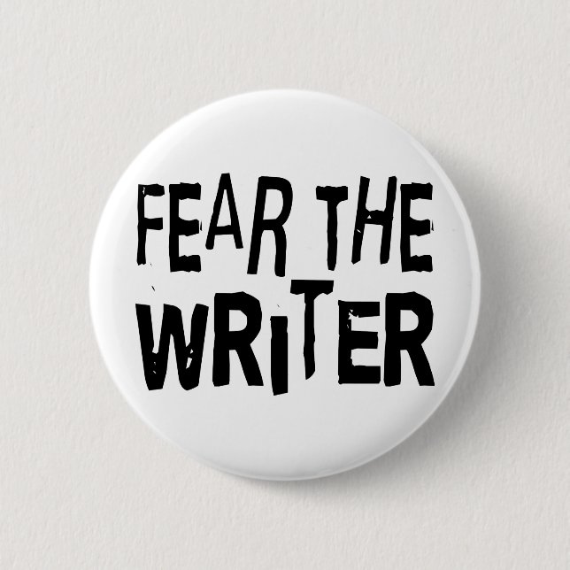 Funny Writer 6 Cm Round Badge (Front)